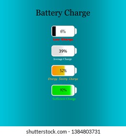 Battery charge status - vector illustration 