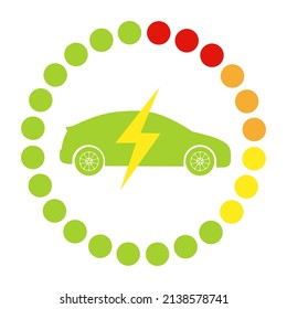 Símbolo de carga de la batería. Ilustración del vector aislada en fondo blanco