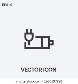 Icono vectorial de carga de batería. Ui/Ux. Calidad superior.