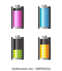 Battery charge vector illustration on white background