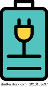 Vektorgrafiksymbol mit Batterieladung