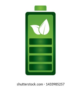 battery charged eco friendly environment vector illustration