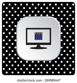 battery charger with batteries. icon. vector design