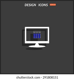 battery charger with batteries. icon. vector design