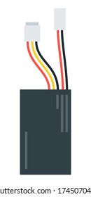 Battery Charger for drone, quadrocopter vector illustration in a flat design