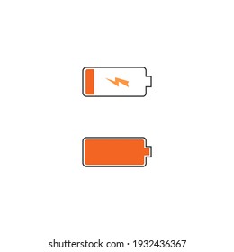 battery charger icon mobile application template, element design and website. vector illustration isolated on white background