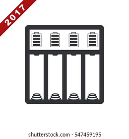Battery Charger Icon Vector flat design style