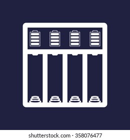 Battery Charger icon, vector illustration. Flat design style