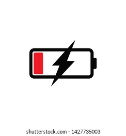 battery charger icon vector logo