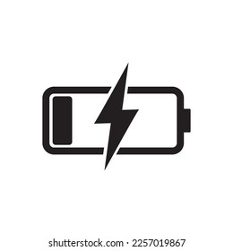 Vektorsymbol für Batterieladezeichen
