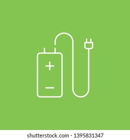 Battery, charger icon - Vector. Simple element illustration from UI concept. Battery, charger icon - Vector. Infographic concept vector illustration. on white background