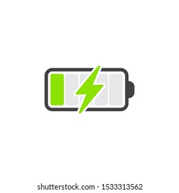 battery charger logo icon vector illustration