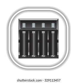Battery Charger.  Modern design flat style icon