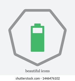 Battery charger vector icon. A charger symbol .A sign of charger and a battery .