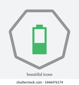 A battery charger vector icon. A symbol of a charger and a battery . A charger sign