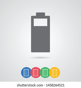 Battery charger vector icon. A charger symbol .A sign of charger and a battery .