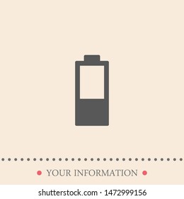 A battery charger vector icon. A symbol of a charger and a battery . A charger sign