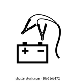 Icono negro del área de carga de la batería,Ilustración vectorial, Aislada en la etiqueta de fondo blanco. EPS10
