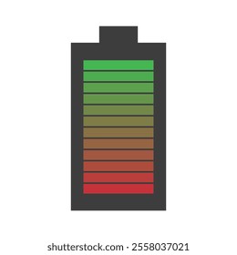 Battery charging charge indicator. Vector icon level Battery Energy powerfully full. Power running low up status batteries set logo Charge level empty loading bar Gadgets alkaline tags. Nearly there.