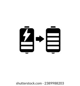 Icono de línea de concepto de carga de batería. Ilustración de elemento simple.Diseño de símbolos de esquema de concepto de carga de batería.