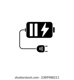 Battery charging concept line icon. Simple element illustration. Battery charging concept outline symbol design.