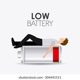 Battery charging design, vector illustration eps 10.