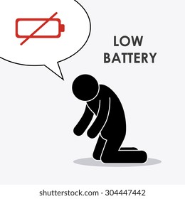 Battery charging design, vector illustration eps 10.