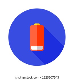 Battery charging flat icon. Battery level indicator. Status. Battery icons. Electric battery vector