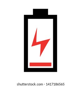 Battery charging flat icon. Battery level indicator. Status. Battery icon. Electric battery vector