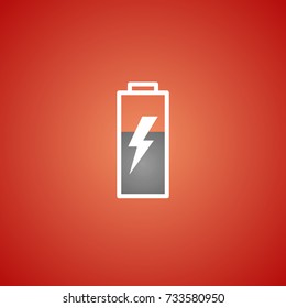 battery charging flat icon thin line download battery charger plug banner site telephone technology charger program scheme mobile cell phone full chemical toxic electricity load power reserve power on