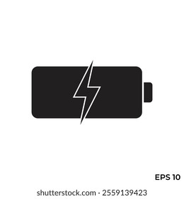 battery charging flat icon vector