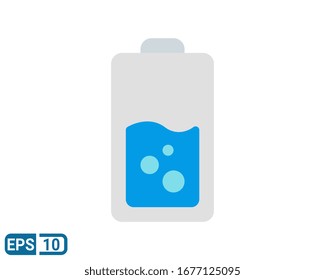 icono de carga de batería de estilo plano en fondo blanco. EPS 10