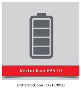 Battery charging flat web icon. Vector illustration EPS 10