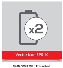 Battery charging flat web icon. Vector illustration EPS 10