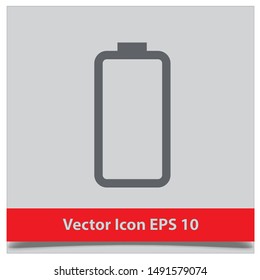 Battery charging flat web icon. Vector illustration EPS 10
