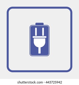 Battery charging icon.