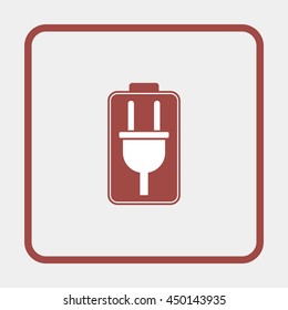 Battery charging icon.