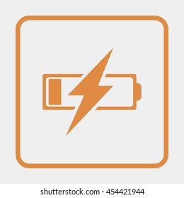 Battery charging icon.
