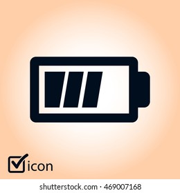 Battery charging icon.