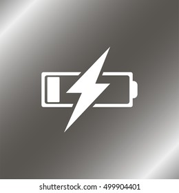 Battery charging icon.