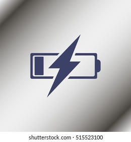 Battery charging icon.