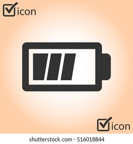 Battery charging icon.