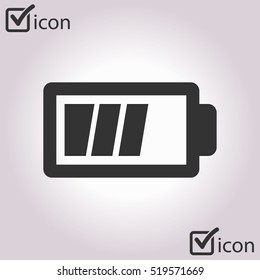Battery charging icon.