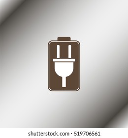 Battery charging icon.