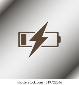 Battery charging icon.