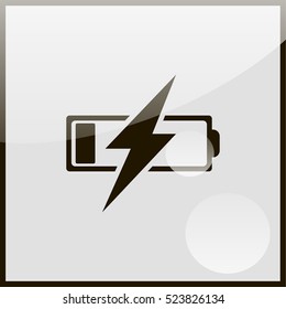 Battery charging icon.