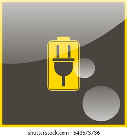 Battery charging icon.