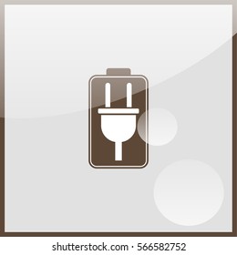 Battery charging icon.