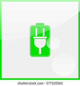 Battery charging icon.