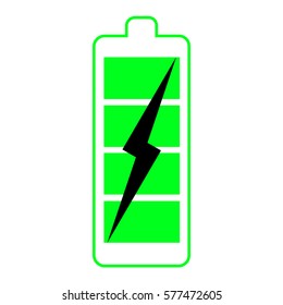 Battery charging icon.